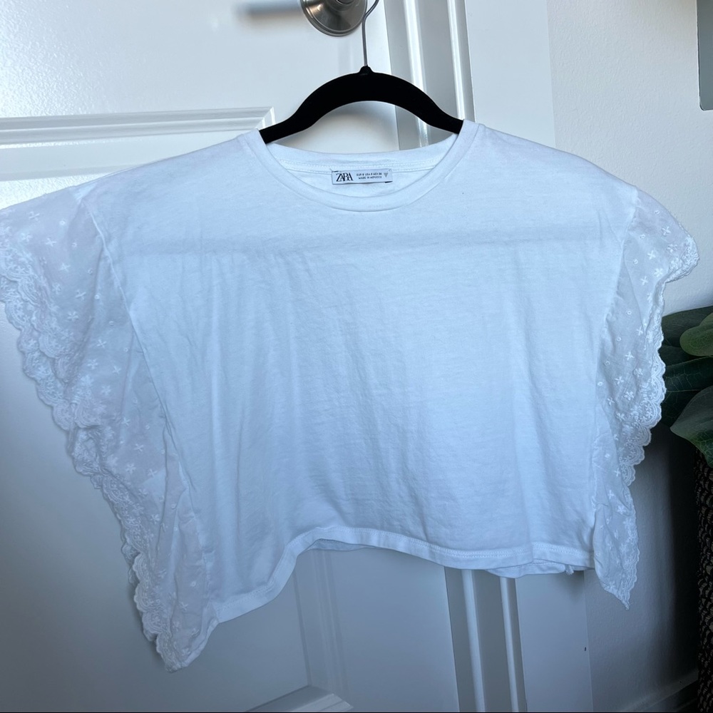 Zara top with lace detailing